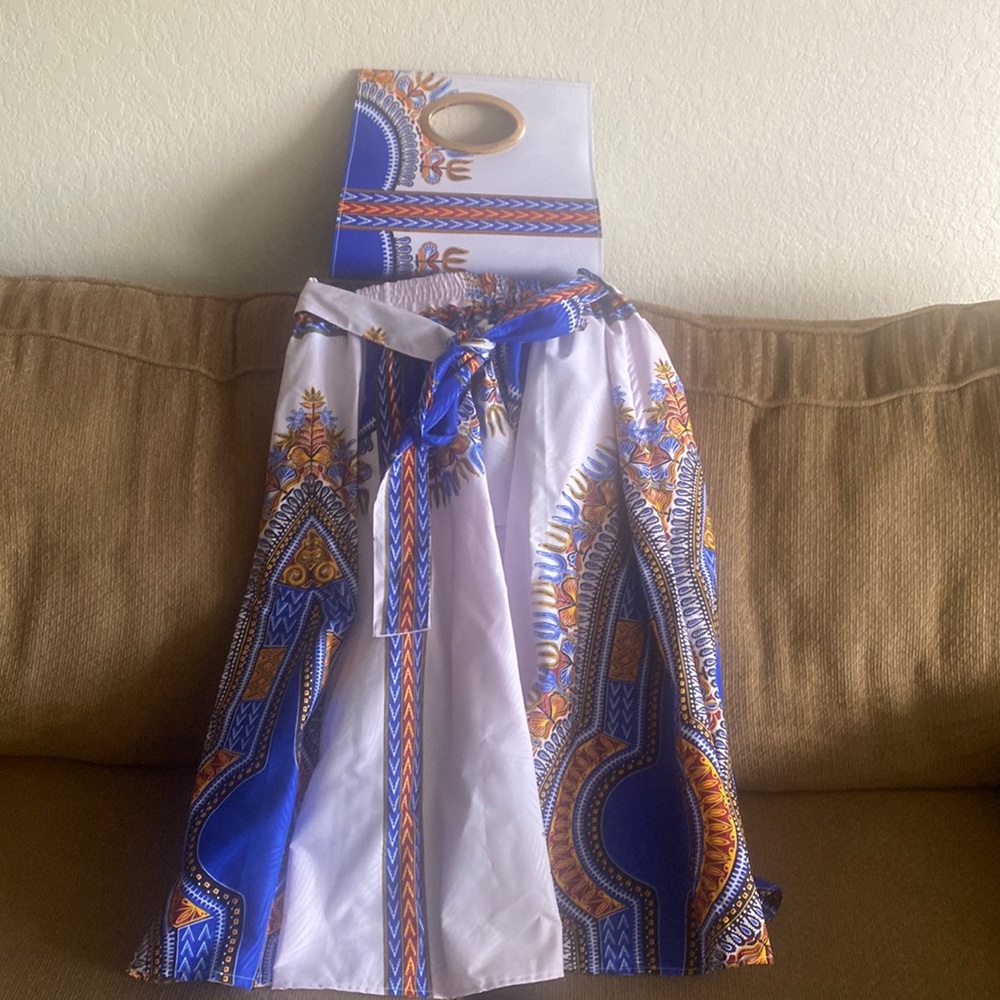 African skirt and handbag set!!